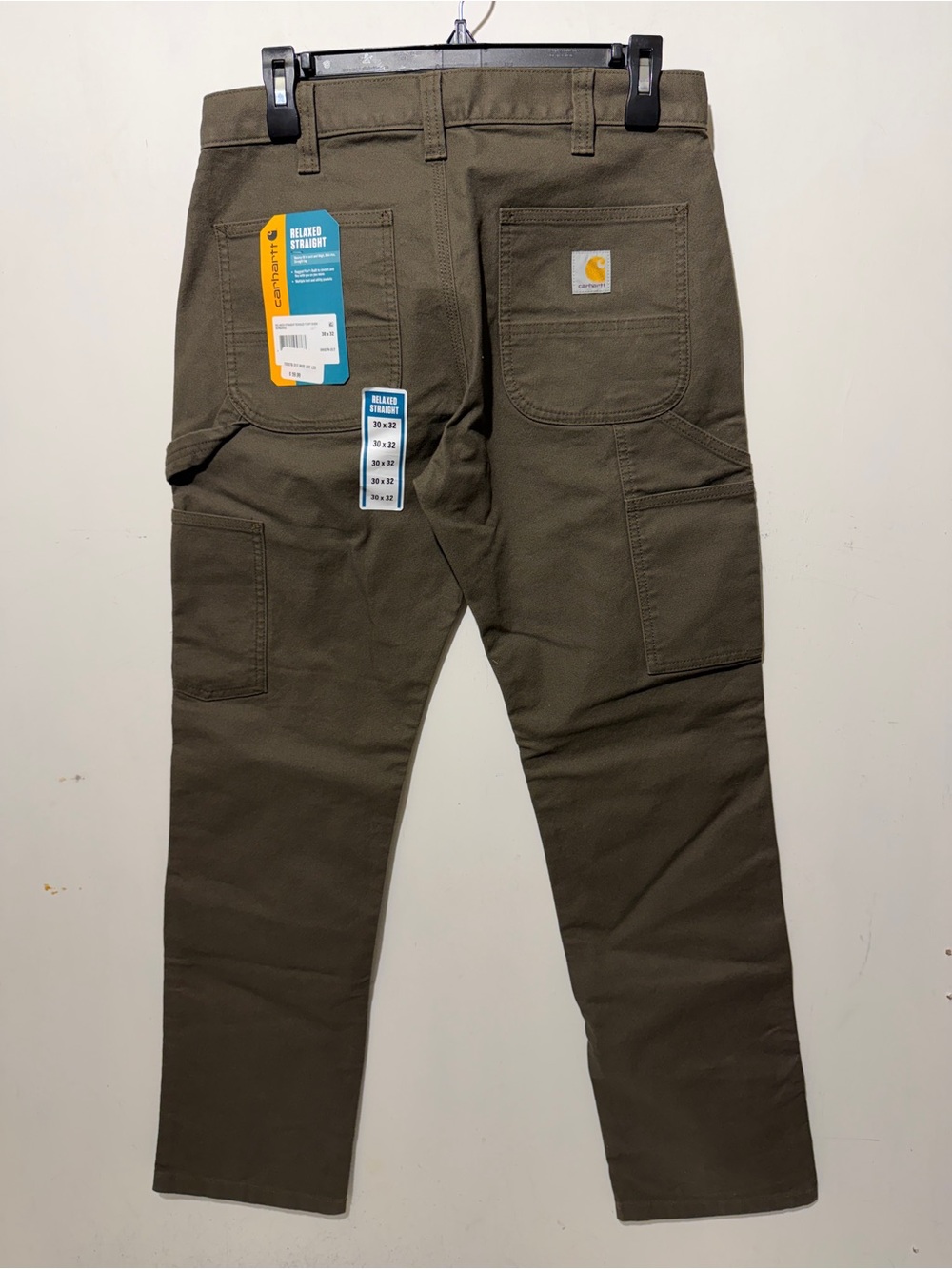 NWT Carhartt Rugged Flex Duck Dungarees 30x32 Tarmac Green Utility Work Pants